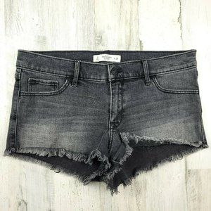 Abercrombie And Fitch Women's  Bootie Shorts Denim Black Size 6 (32x20)EUC